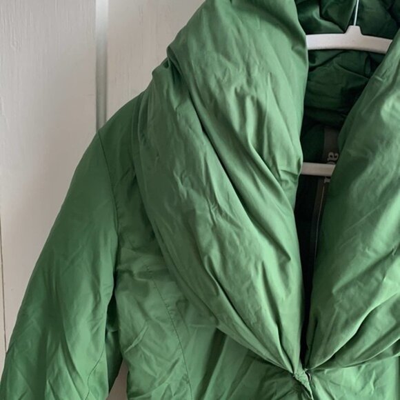 Add Down Green Down Puffer Jacket Coat - Picture 3 of 9